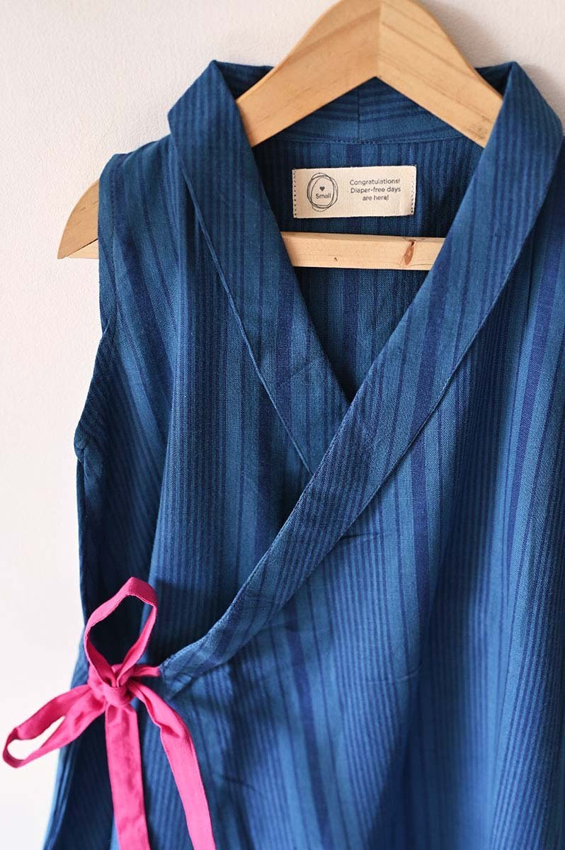Buy Music Of The Waves' Shawl Collar Wrap Dress | Shop Verified Sustainable Products on Brown Living