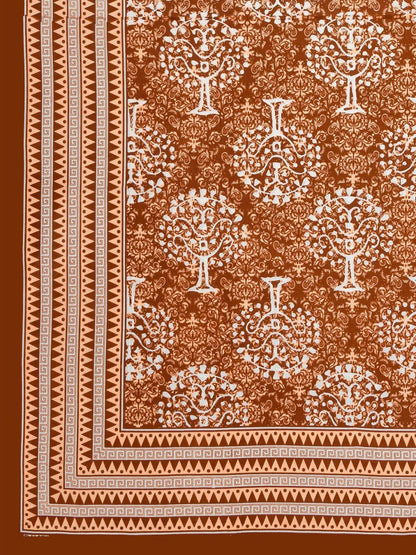 Mustard Interiors Hand Block Printed Cotton Queen Size Bedding Set | Verified Sustainable by Brown Living™
