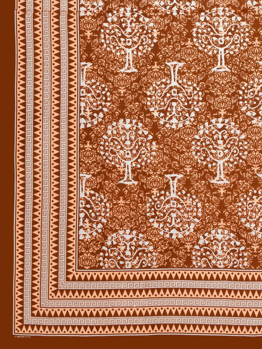Mustard Interiors Hand Block Printed Cotton Queen Size Bedding Set | Verified Sustainable by Brown Living™