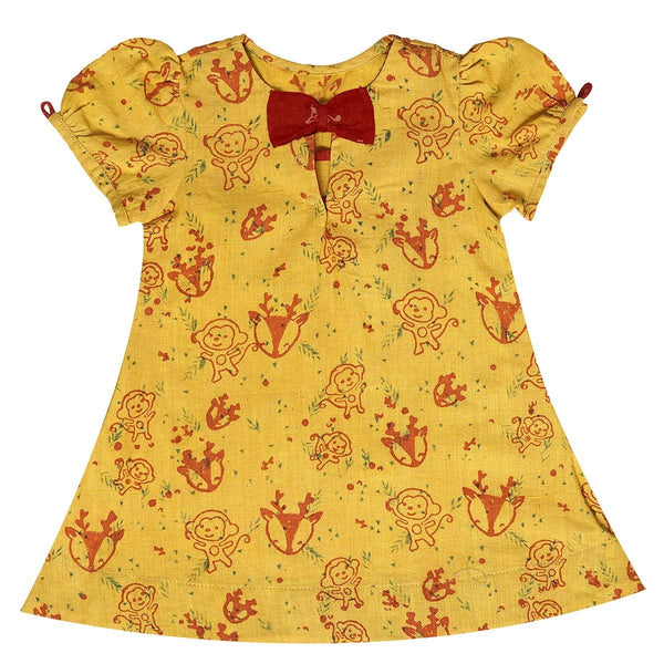 Buy Nadia Frock For Girls | Shop Verified Sustainable Kids Frocks & Dresses on Brown Living™