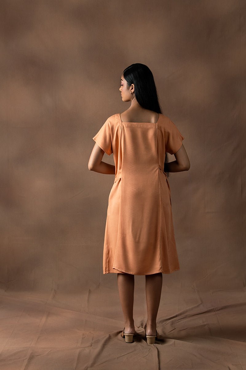 Buy Nafis Viscose Fabric Straight Dress | Shop Verified Sustainable Products on Brown Living
