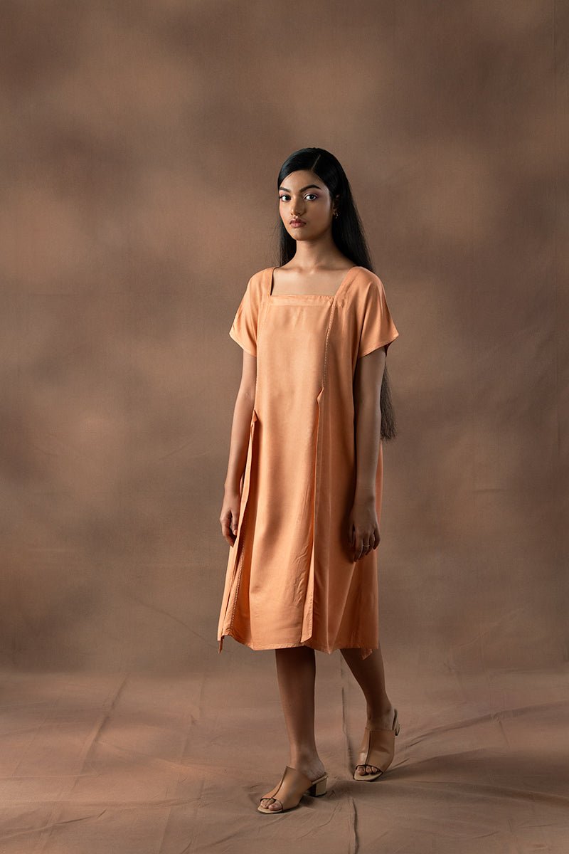 Buy Nafis Viscose Fabric Straight Dress | Shop Verified Sustainable Products on Brown Living