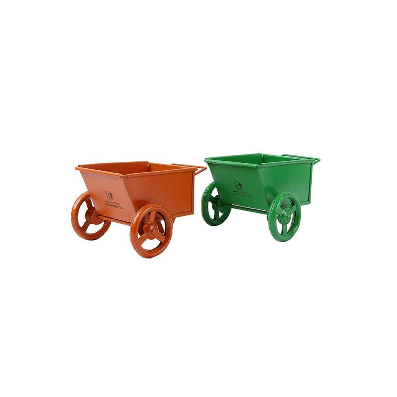 Buy Namkeen Chakna Trolley Set of 2, Multicolour, Metal | Shop Verified Sustainable Trays & Platters on Brown Living™