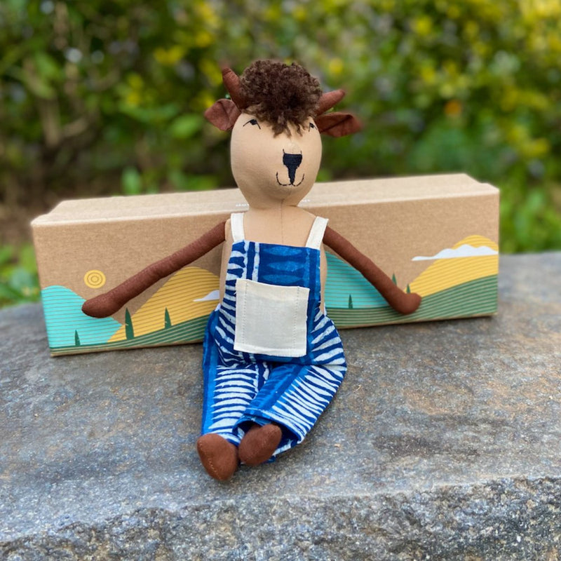 Nandi the Bull- Fabric Dolls Play Set | Verified Sustainable Role & Pretend Play Toys on Brown Living™