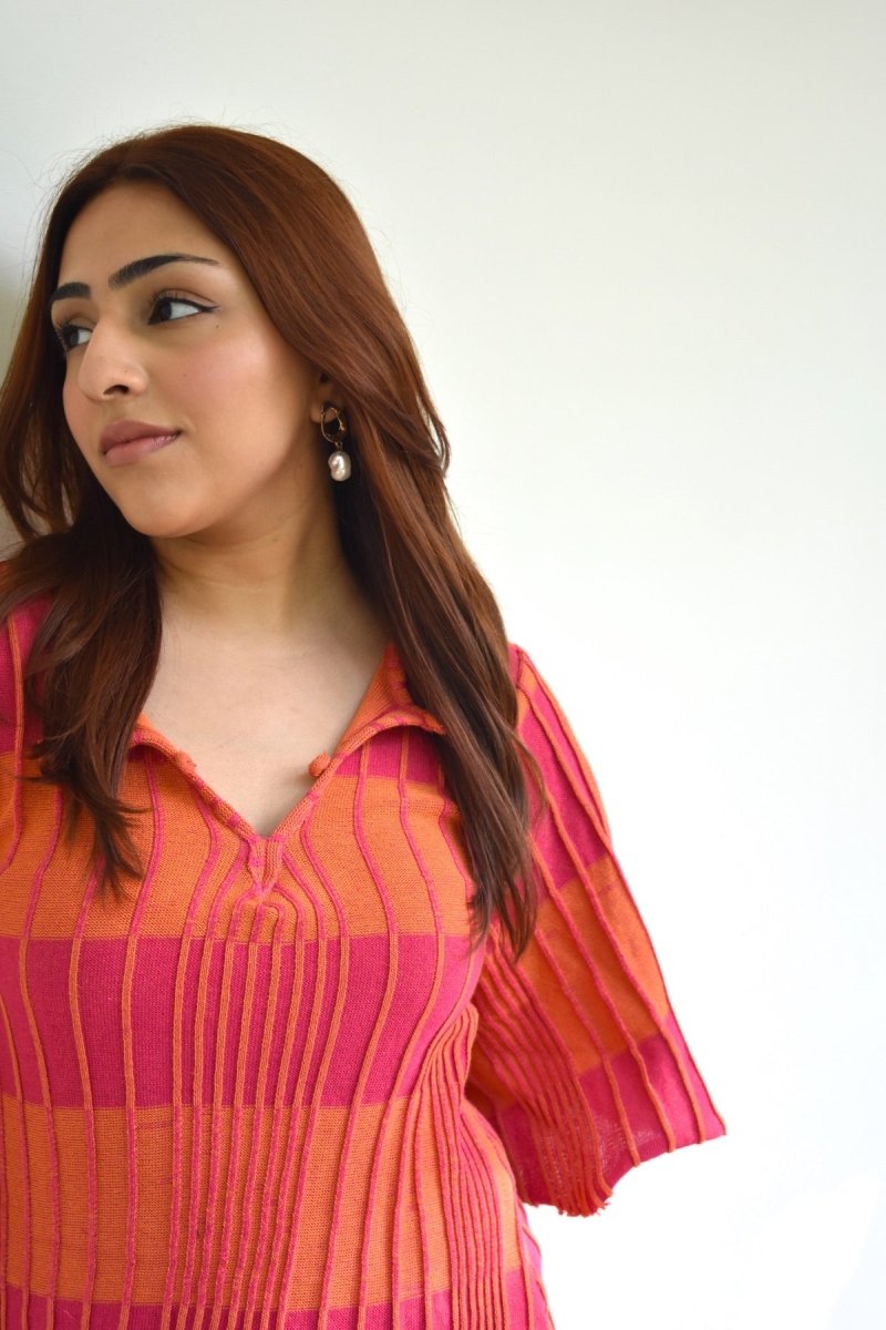 Naomi Dress - Pink and Orange | Verified Sustainable by Brown Living™