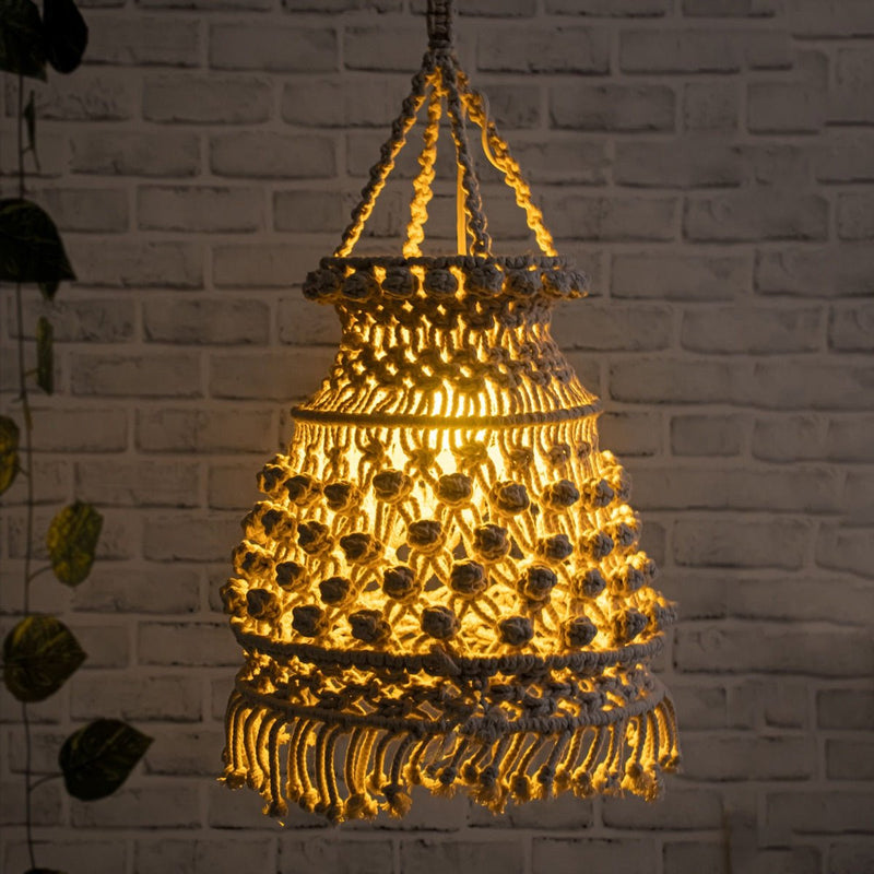 Buy Naomi Macrame Lampshade | Shop Verified Sustainable Lamps & Lighting on Brown Living™