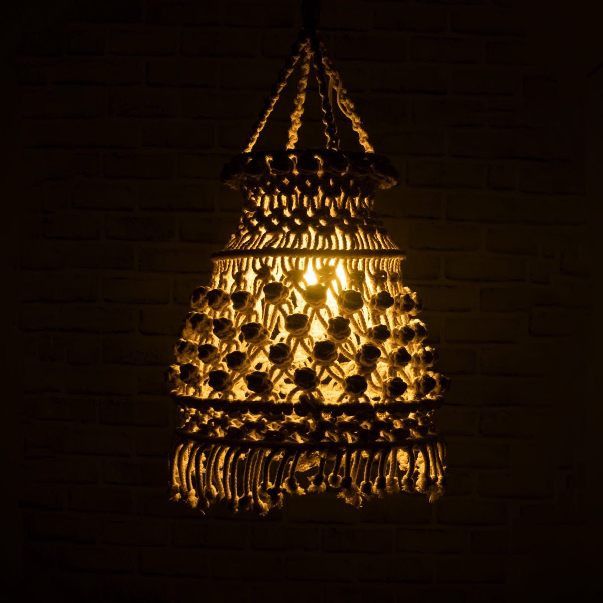 Naomi Macrame Lampshade | Verified Sustainable by Brown Living™