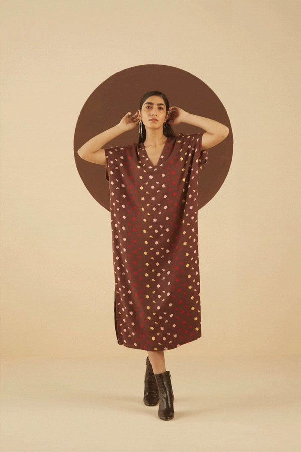 Buy Naomi Print Kaftan Dress | Shop Verified Sustainable Womens Dress on Brown Living™