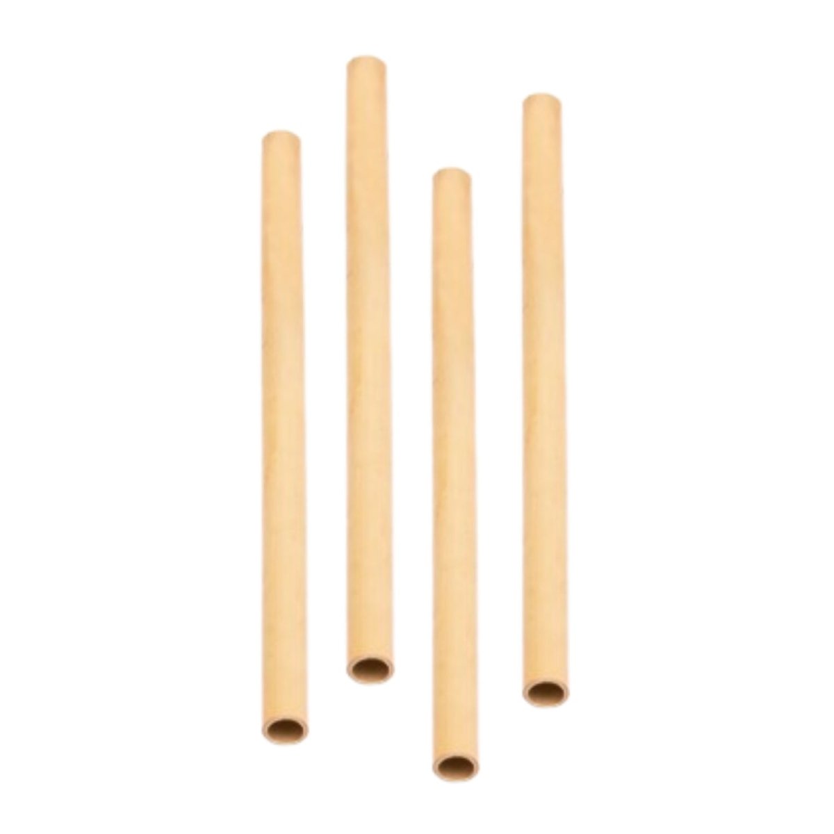 Natural Bamboo Reusable Straws (Pack of 4) with Straw Cleaner | Verified Sustainable by Brown Living™