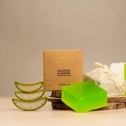 Natural Bathing Soap Aloe Vera & Jasmine - 100 gm | Verified Sustainable by Brown Living™