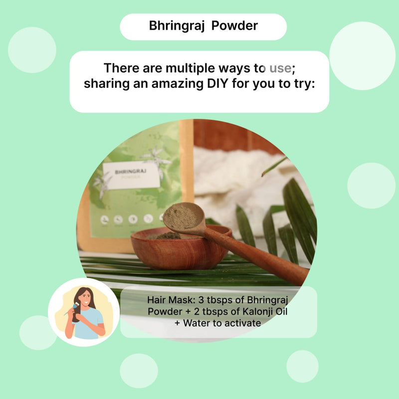 Buy Natural Bhringraj Powder- 100 g | Shop Verified Sustainable Hair Mask on Brown Living™