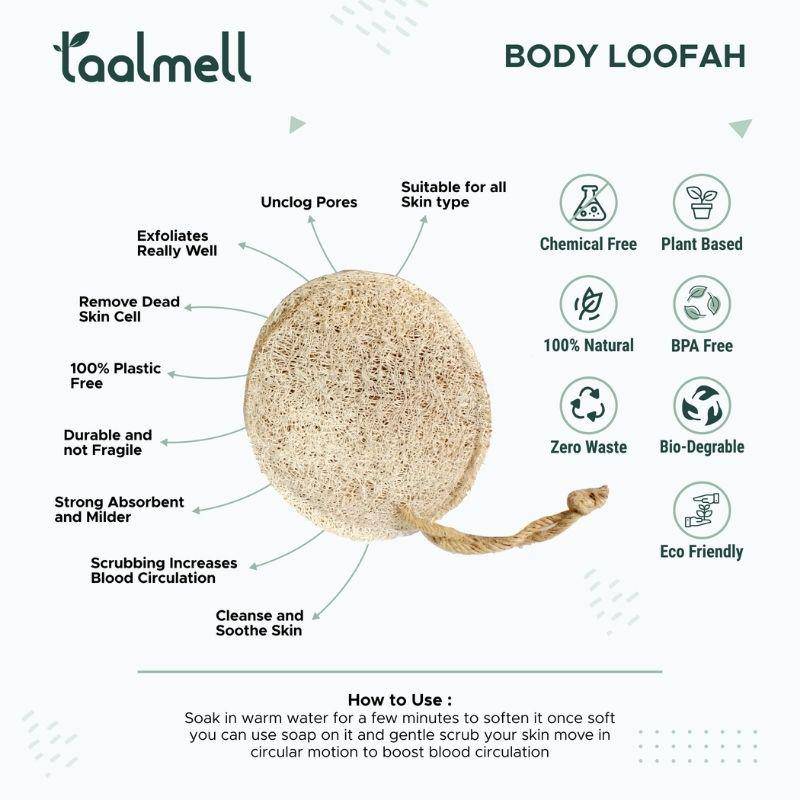 Buy Natural Body Loofah Pack of 3 Loofah | Made from Dried Gourds | Plant Based Bathing Sponge | Shop Verified Sustainable Body Scrub on Brown Living™