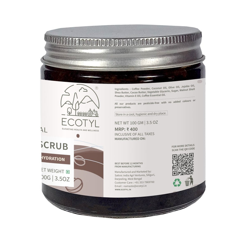 Buy Natural Coffee Body Scrub- 100g | For Gentle Exfoliation | Shop Verified Sustainable Body Scrub on Brown Living™