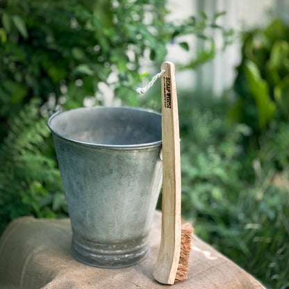 Natural Coir Toilet Cleaning Brush | Sturdy | Long Handle | Biodegradable | Plastic - free | Verified Sustainable by Brown Living™