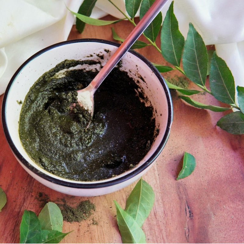 Buy Natural Curry Leaves Powder- 100g | Shop Verified Sustainable Face Pack on Brown Living™