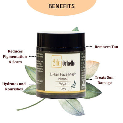 Natural D Tan Face Mask - 50 g – Face Pack on Brown Living™. SKU: SKIE05. Img 4.