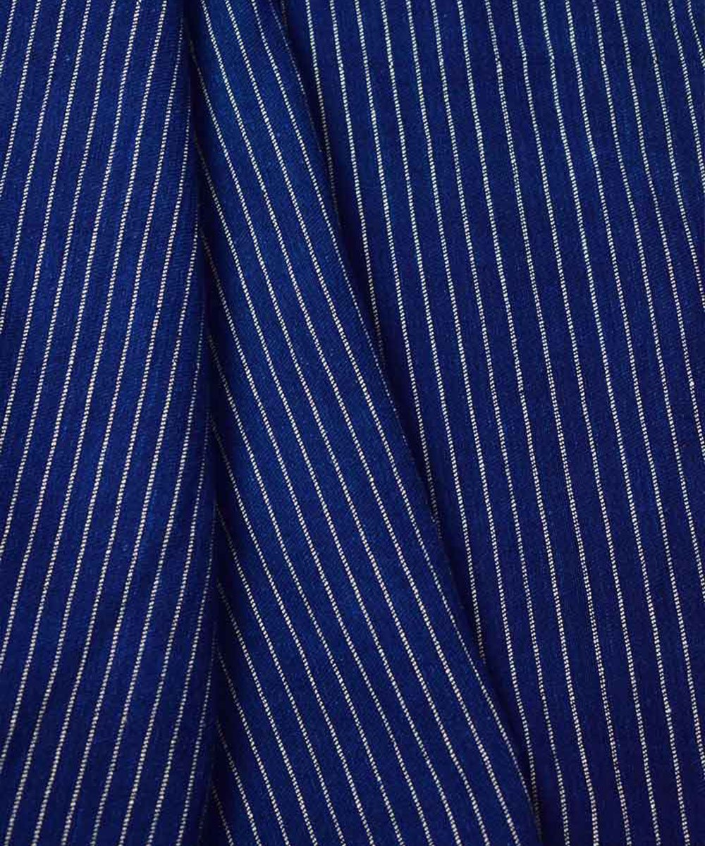 Natural Dyed Handloom Indigo Dark Denim Stripes – Textiles by Sonica Sarna available on Brown Living™. 1 . SKU: 274 - 2907 - 252 - SSD - F05. Img 2.