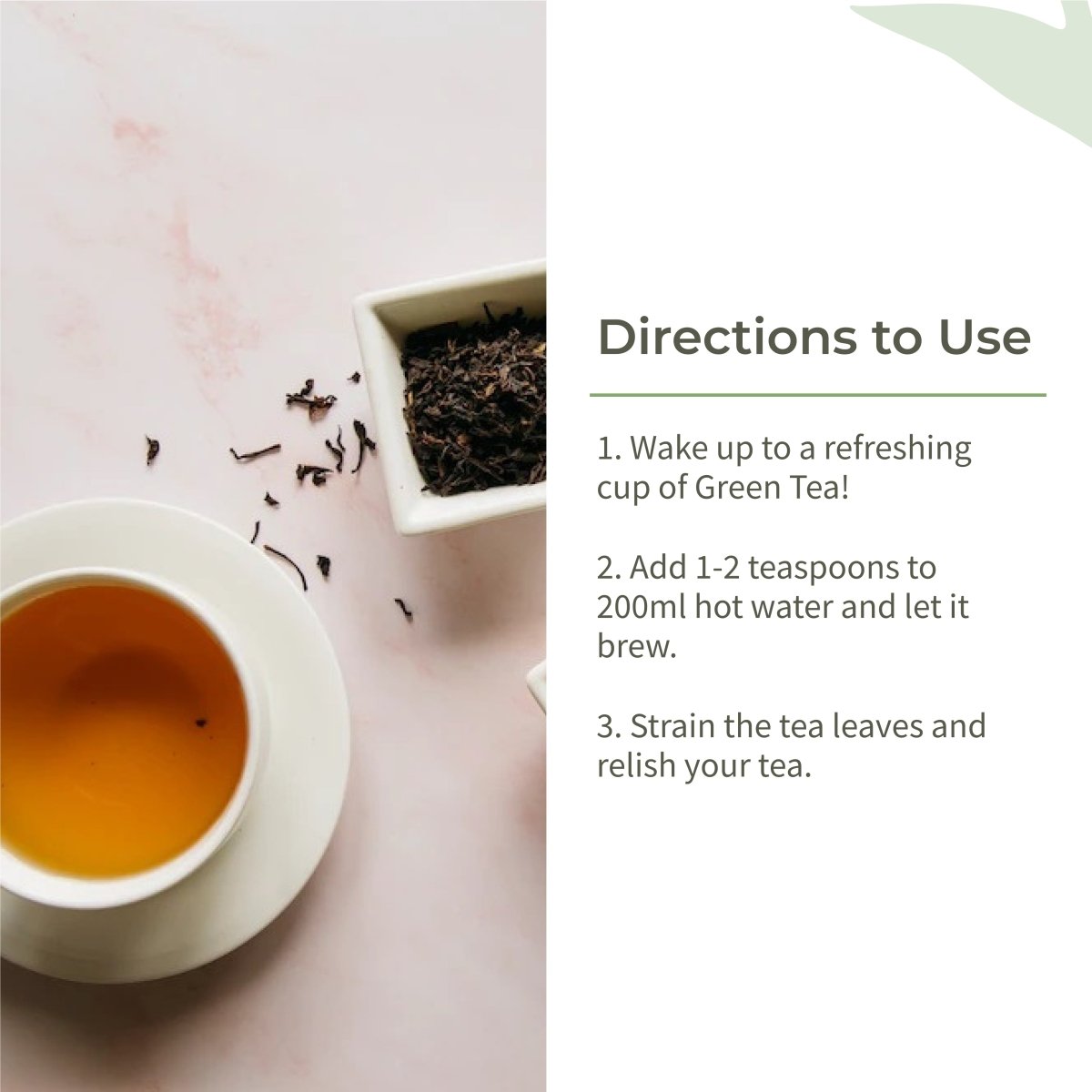 Natural Green Tea Leaves | Handpicked | 180g | Verified Sustainable by Brown Living™