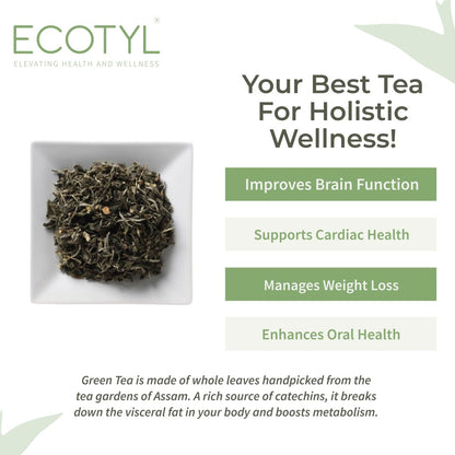 Natural Green Tea Leaves | Handpicked | 180g | Verified Sustainable by Brown Living™