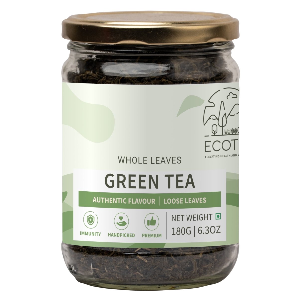 Natural Green Tea Leaves | Handpicked | 180g | Verified Sustainable by Brown Living™