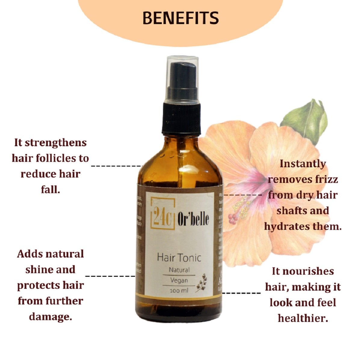 Natural Hair Tonic | Nourish, Revitalize, and Rejuvenate | Verified Sustainable by Brown Living™