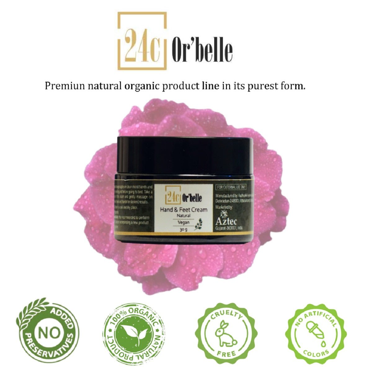 Natural Hand & Feet Cream - 30g | Verified Sustainable by Brown Living™