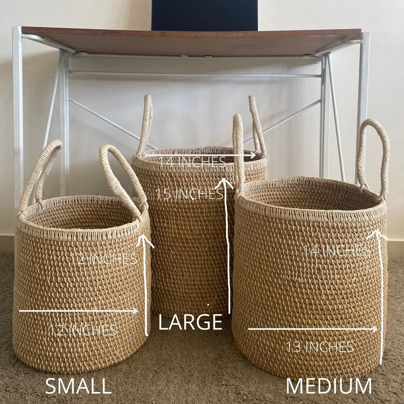 Buy Natural Jute Basket | Large Size | Shop Verified Sustainable Products on Brown Living