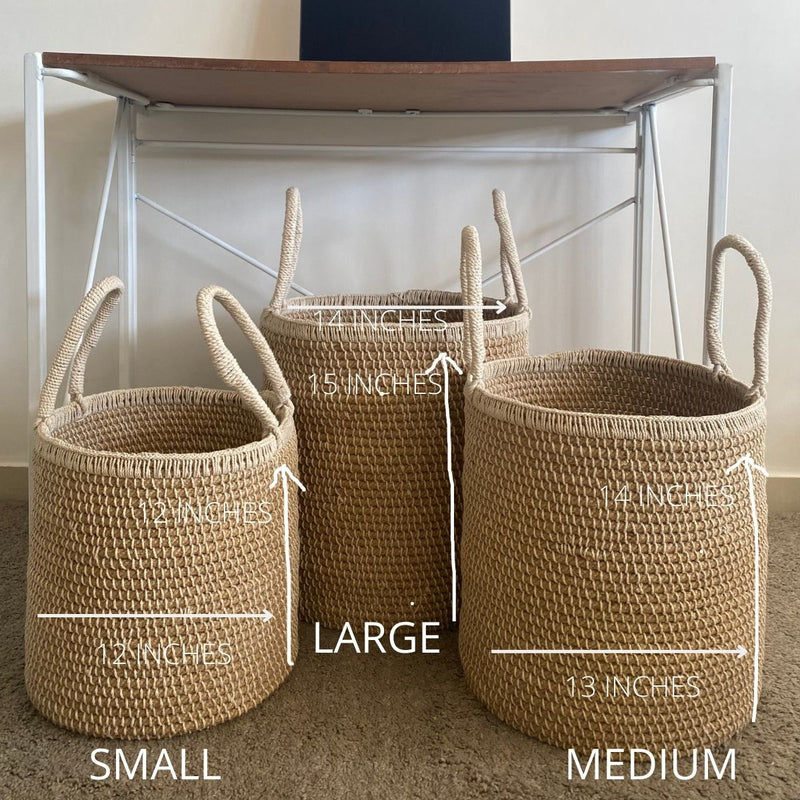 Buy Natural jute Basket | Medium Size | Shop Verified Sustainable Products on Brown Living