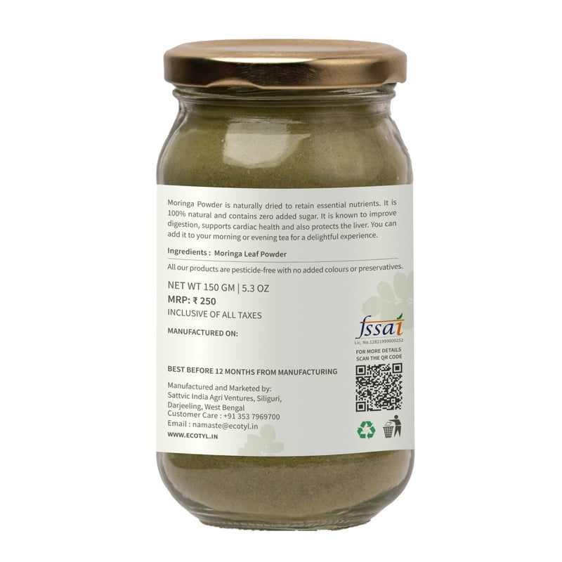 Buy Natural Moringa Leaf Multi-Vitamin Powder- 150g | Shop Verified Sustainable Powder Drink Mixes on Brown Living™
