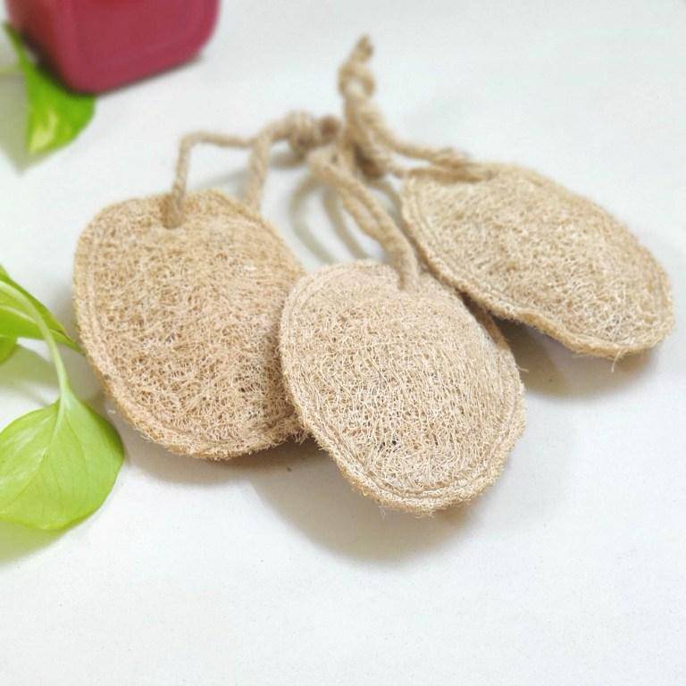 Buy Natural Plant based loofah-Set of 3 Bathing sponge or scrub | Shop Verified Sustainable Products on Brown Living