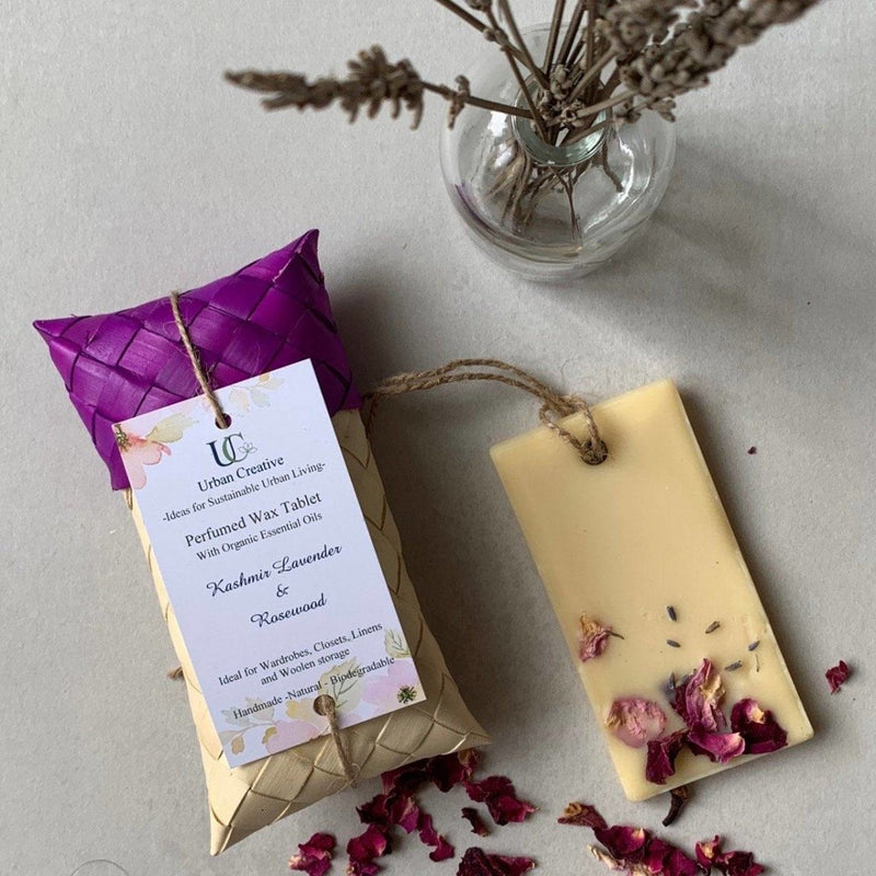 Buy Natural Scented Wax Tablets -Kashmir Lavender & Rosewood | Shop Verified Sustainable Candles & Fragrances on Brown Living™