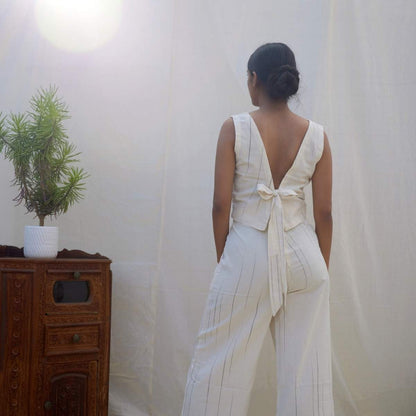 Natural Stripes | Tie Back Top | Verified Sustainable by Brown Living™