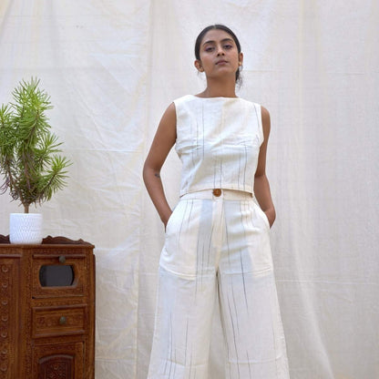 Natural Stripes | Tie Back Top | Verified Sustainable by Brown Living™