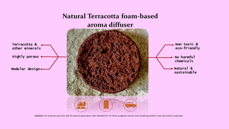 Buy Natural Terracotta Foam Based Aroma Diffuser | Shop Verified Sustainable Products on Brown Living