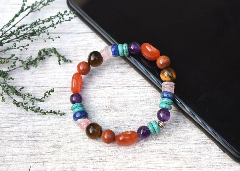 Buy Natural Unisex Seven Chakra Bracelet For Opening All 7 Chakras | Shop Verified Sustainable Womens Accessories on Brown Living™