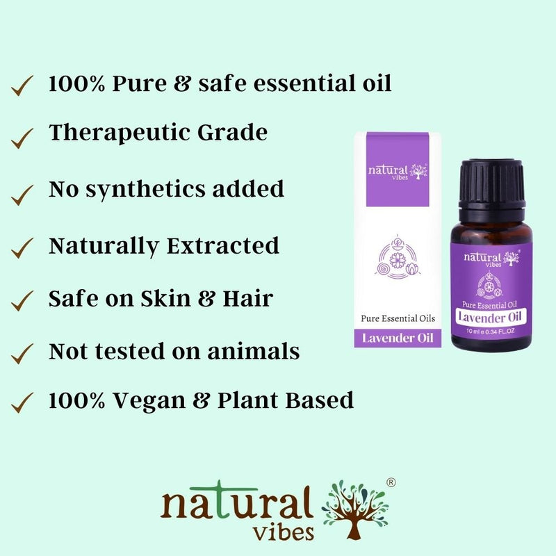 Buy Lavender Pure Essential Oil for Sleep, Stress Relief, Acne & Hair Fall | 10 ml | Shop Verified Sustainable Products on Brown Living
