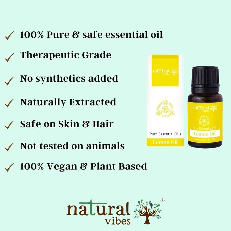 Buy Lemon Pure Essential Oil for Acne, Blackheads & Dandruff | 10 ml | Shop Verified Sustainable Products on Brown Living