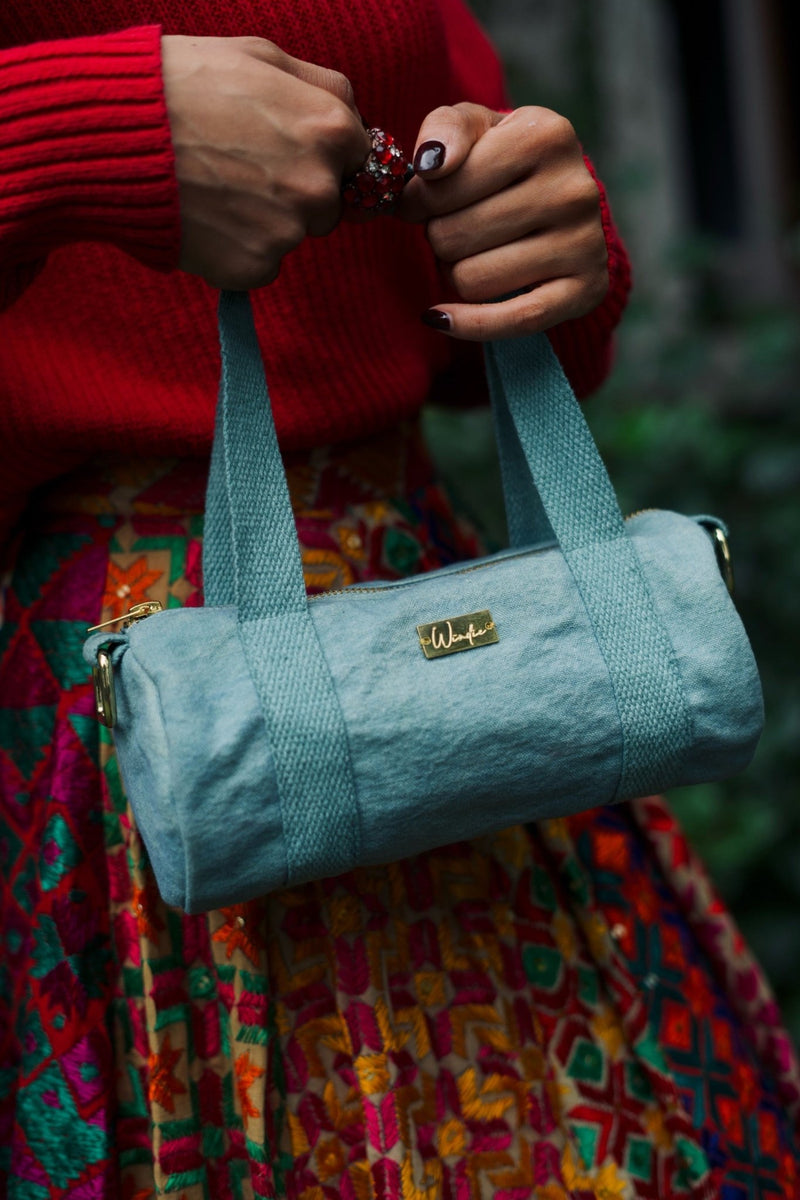 Naturally Dyed Mini Duffel - Green | Verified Sustainable Womens Bag on Brown Living™
