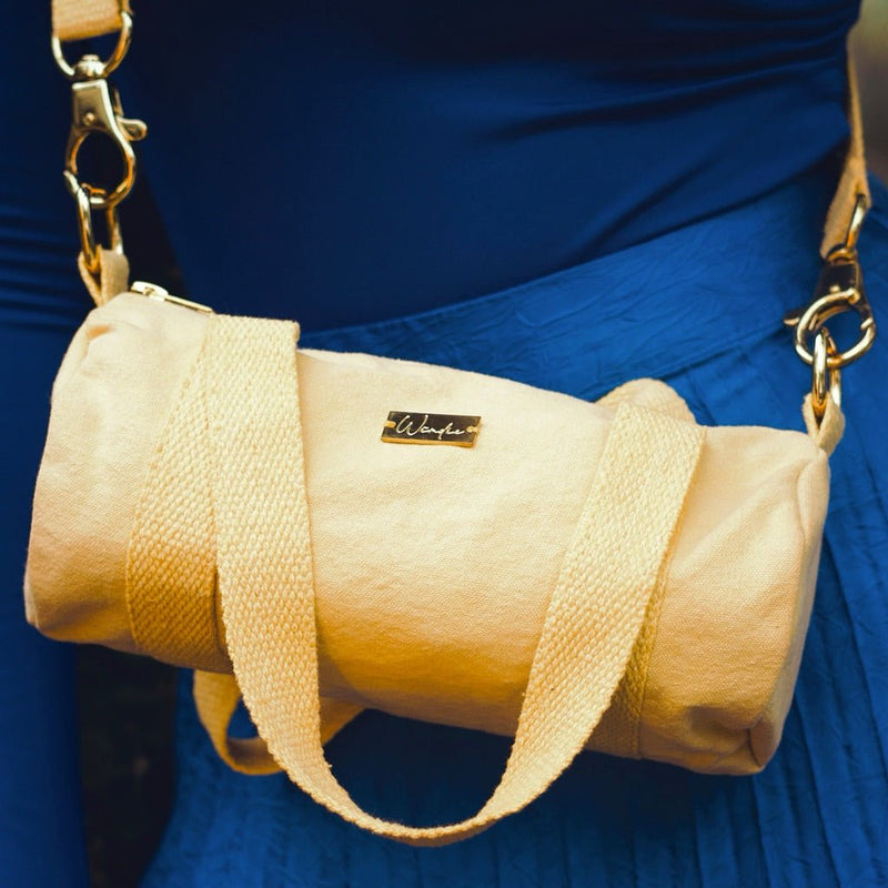 Naturally Dyed Mini Duffel - Yellow | Verified Sustainable Womens Bag on Brown Living™