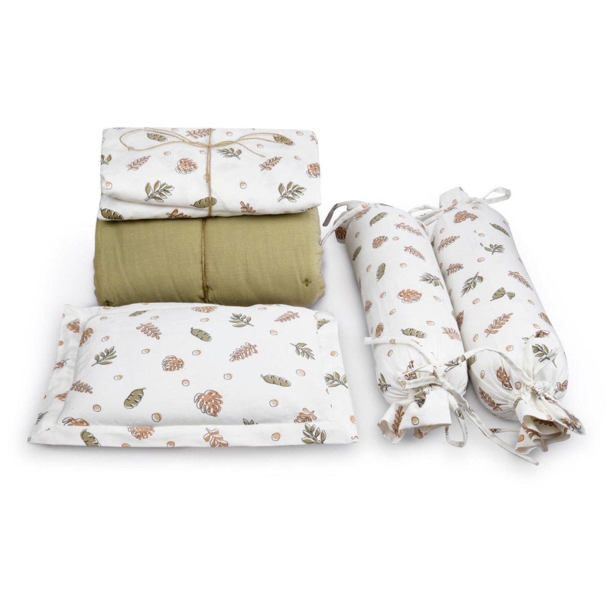 Naturally Dyed Organic Cotton Crib Set - Falling Leaves | Verified Sustainable by Brown Living™