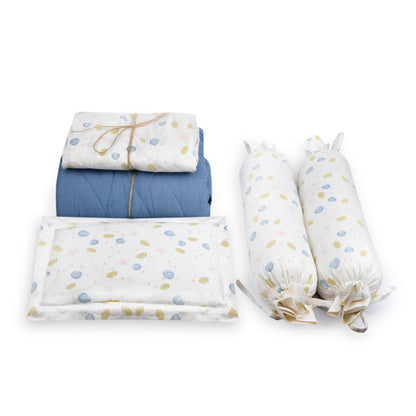 Naturally Dyed Organic Cotton Crib Set - Sea of Dreams | Verified Sustainable by Brown Living™