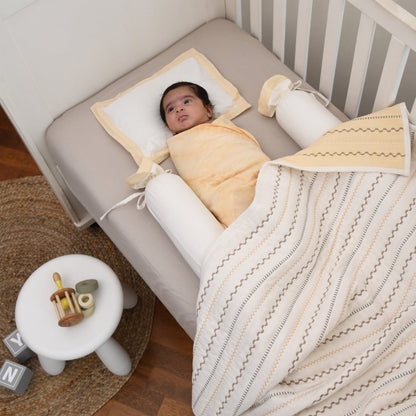 Naturally Dyed Organic Cotton Crib Set - Ziggity Zaggity | Verified Sustainable by Brown Living™