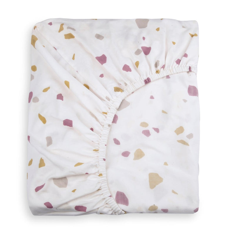 Buy Naturally Dyed Organic Cotton Fitted Sheet- Rocks & Pebbles | Shop Verified Sustainable Products on Brown Living