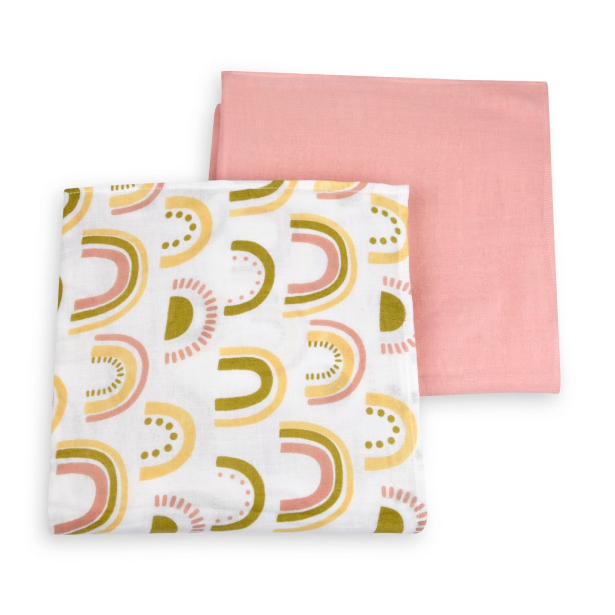 Naturally Dyed Organic Muslin Blanket & Swaddles (Set of 3) - I'm Peachy | Verified Sustainable by Brown Living™