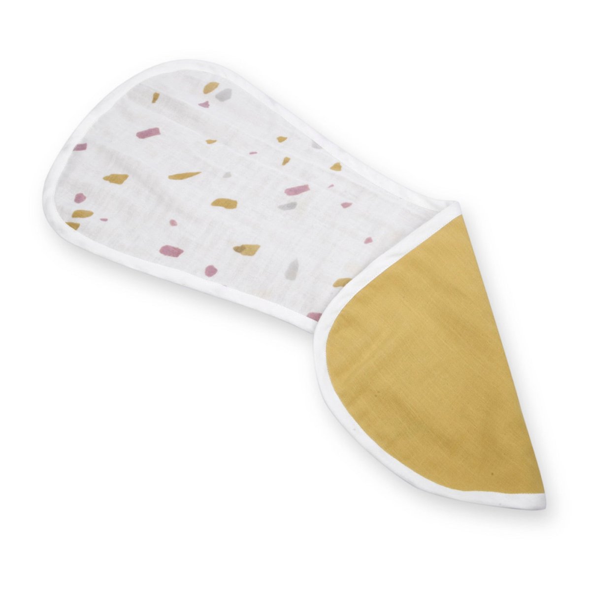 Naturally Dyed Organic Muslin Burp Cloth & Swaddles (Set of 3) - Rocks & Pebbles | Verified Sustainable by Brown Living™