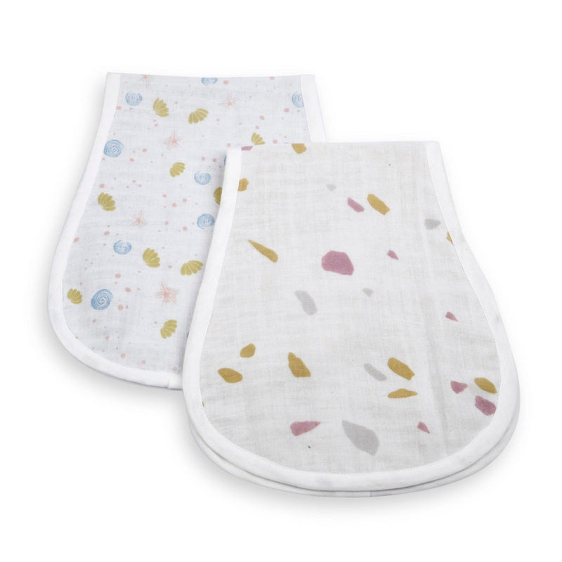 Buy Naturally Dyed Organic Muslin Burp Cloths (Set of 2)- You are my Sunshine & I'm Peachy | Shop Verified Sustainable Baby Bibs & Hanky on Brown Living™
