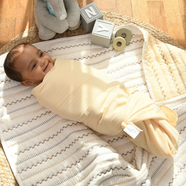 Buy Naturally Dyed Organic Muslin Quilt- Ziggity Zaggity | Shop Verified Sustainable Products on Brown Living