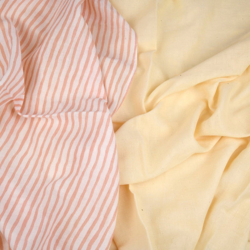 Buy Naturally Dyed Organic Muslin Swaddles (Set of 2)- I'm Peachy | Shop Verified Sustainable Products on Brown Living