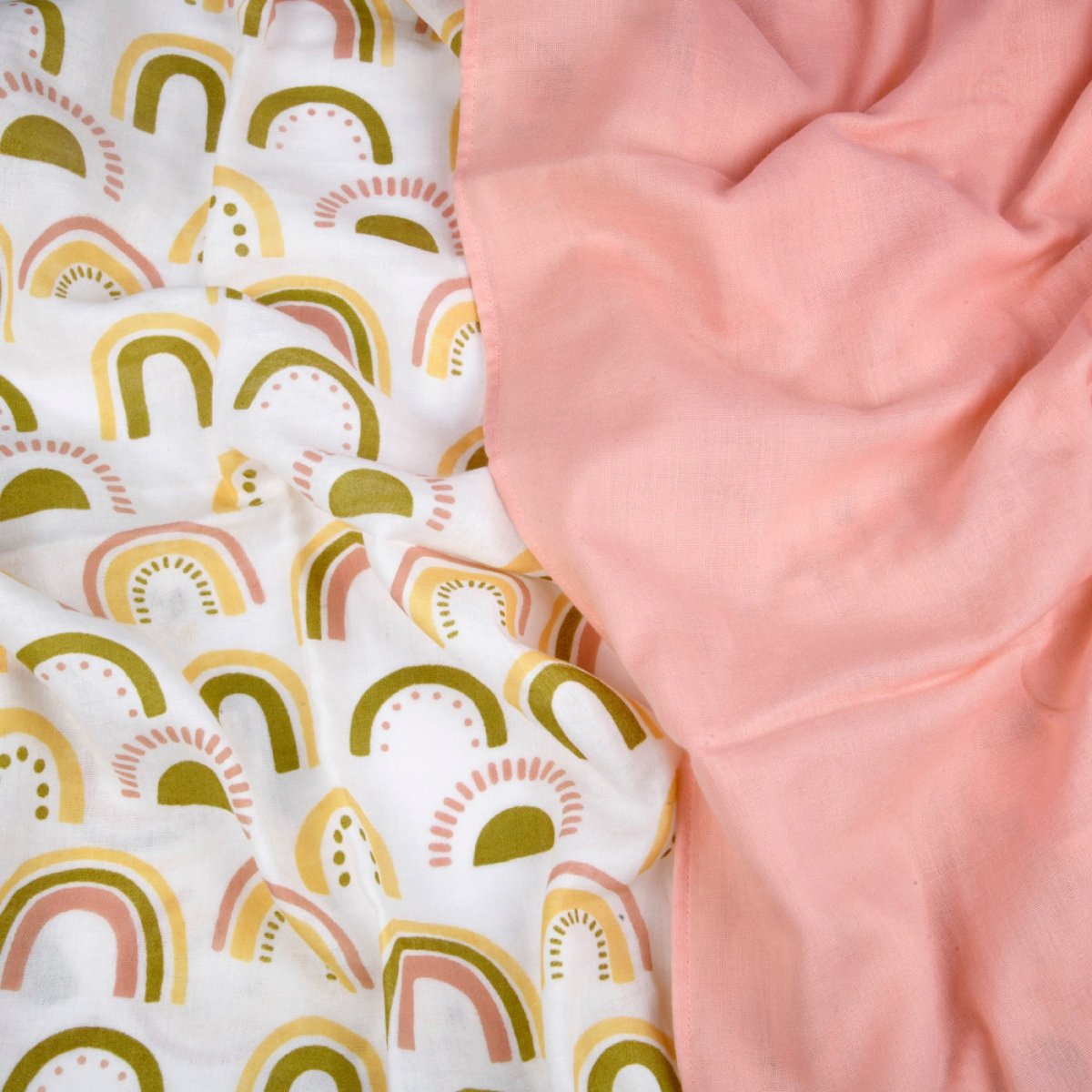 Naturally Dyed Organic Muslin Swaddles (Set of 2) - You are my Sunshine | Verified Sustainable by Brown Living™