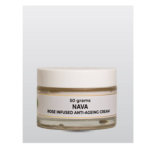 Buy Nava | Rose Infused Anti-Ageing Cream - 50gms | Shop Verified Sustainable Face Cream on Brown Living™